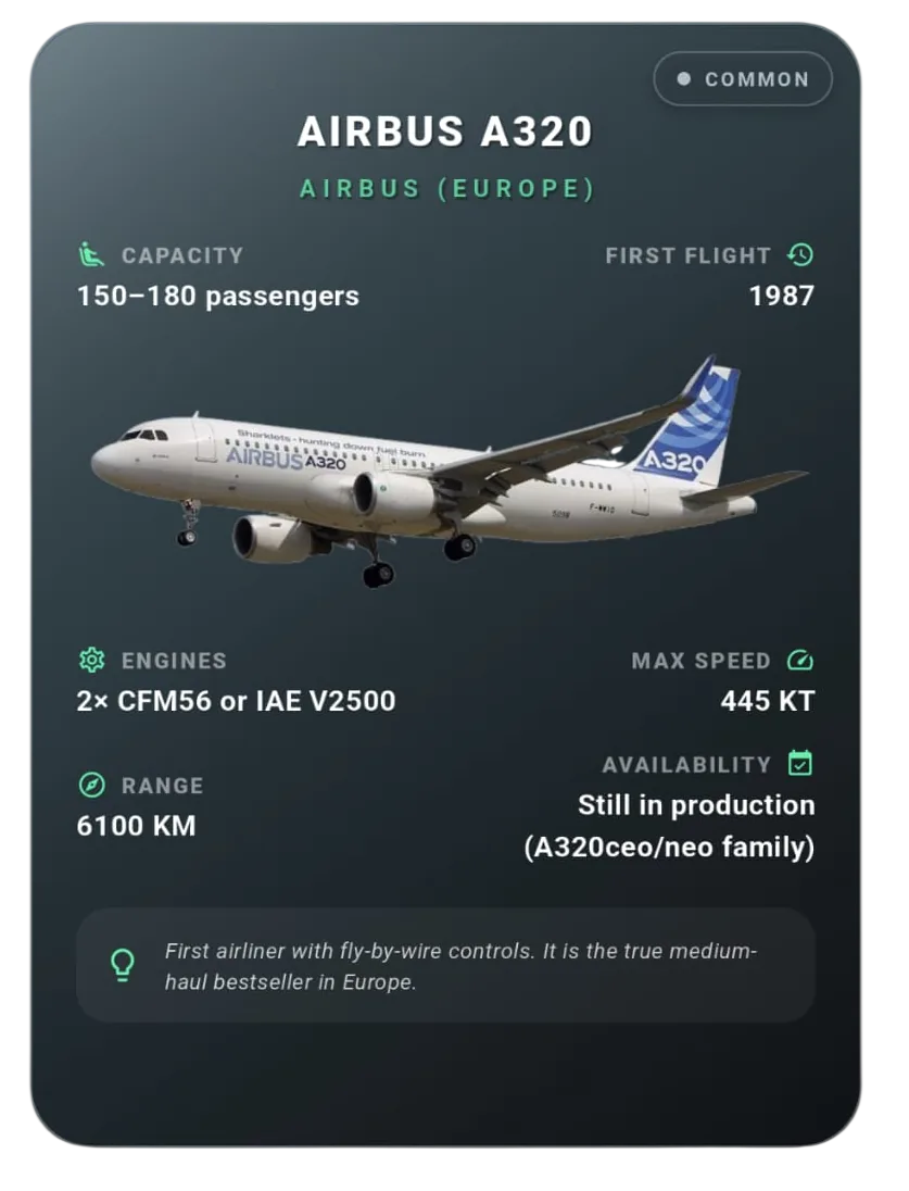 Carte avion commun